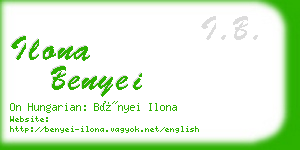 ilona benyei business card